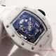 2017 Fake Richard Mille RM 052 Watch SS White Ceramic Bezel Blue Skull Rubber (3)_th.jpg